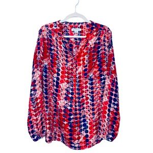 Liz Claiborne sheer poly blouse XL